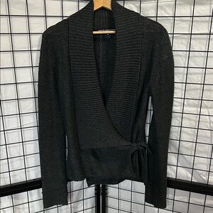 French Connection Charcoal Wrap Cardigan